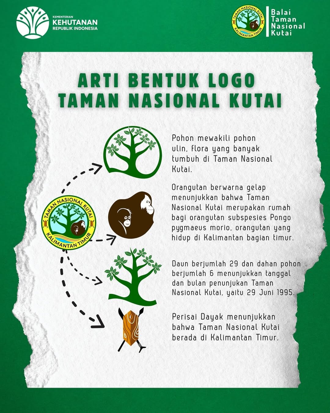 Logo Taman Nasional Kutai - Makna